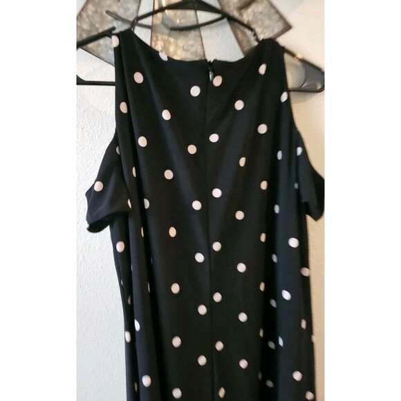Lauren by Ralph Lauren Women's Polka-Dot Trapeze Jersey Dress Casual  Size 12. - Picture 5 of 11